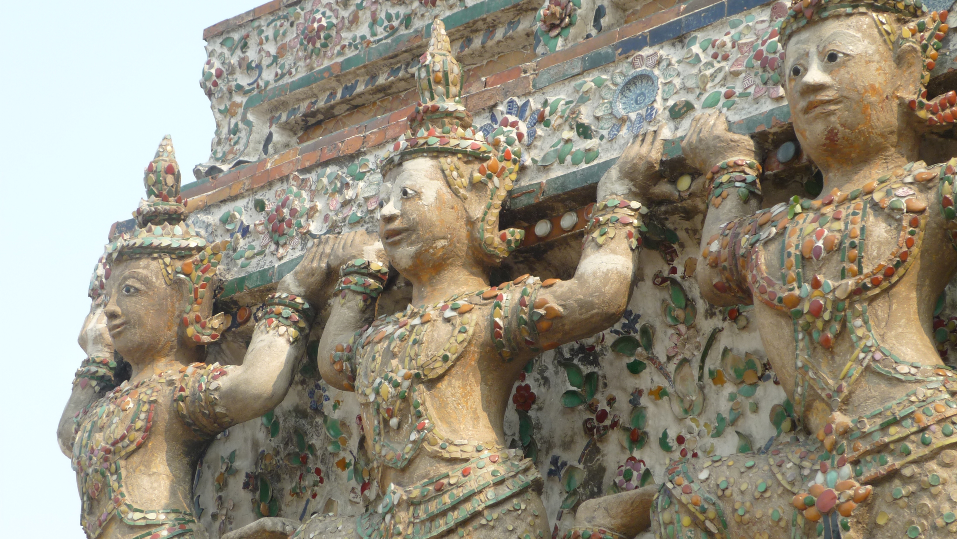 détails du temple de wat arun, bangkok