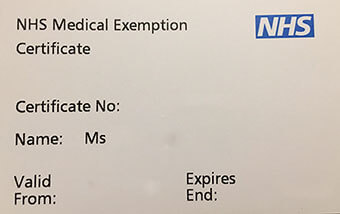 medical-exemption-card-nhs-example